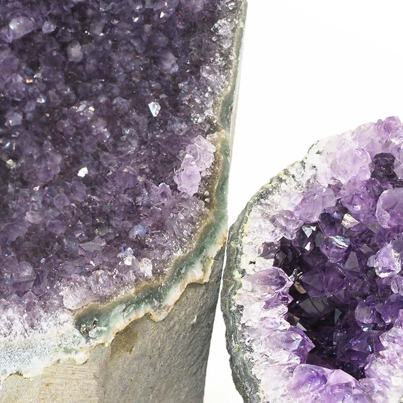 1.92kg Amethyst Crystal Geode Specimen Set 2 Pieces J1617 5 Amethyst Crystal Geode Specimen Set 2 Pieces J1617 | Himalayan Salt Factory