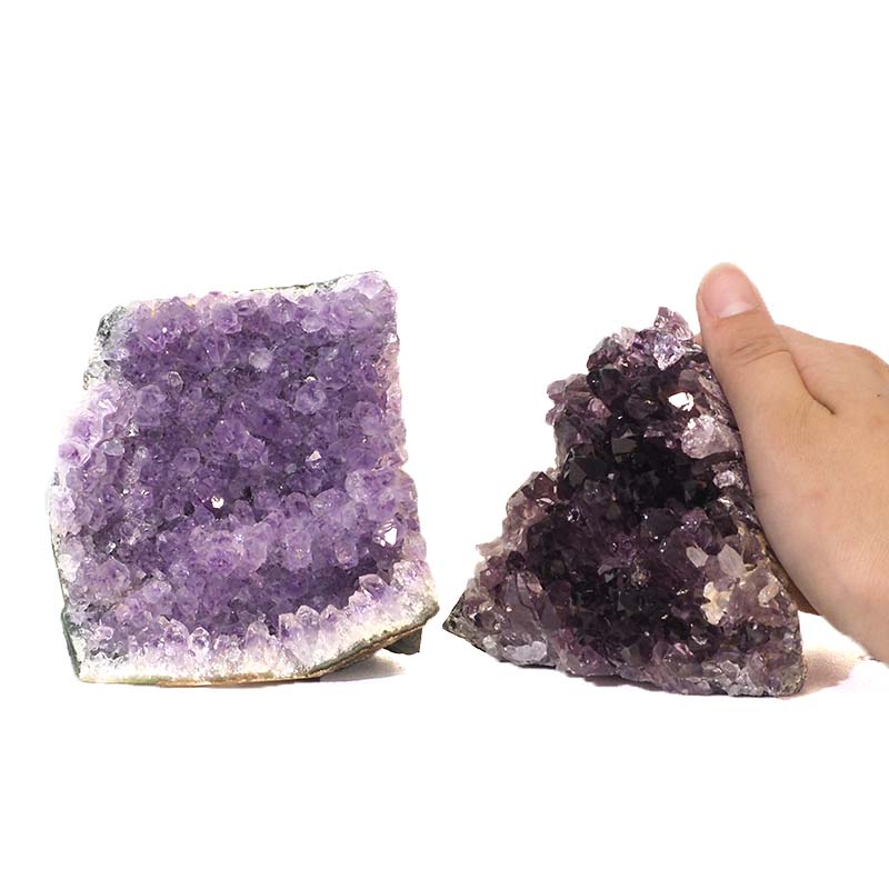 1.21kg Amethyst Crystal Geode Specimen Set 2 Pieces J1618 4 Amethyst Crystal Geode Specimen Set 2 Pieces J1618 | Himalayan Salt Factory