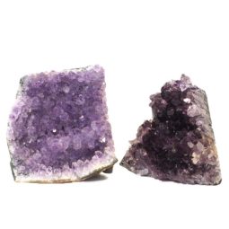 Amethyst Crystal Geode Specimen Set 2 Pieces J1618 | Himalayan Salt Factory