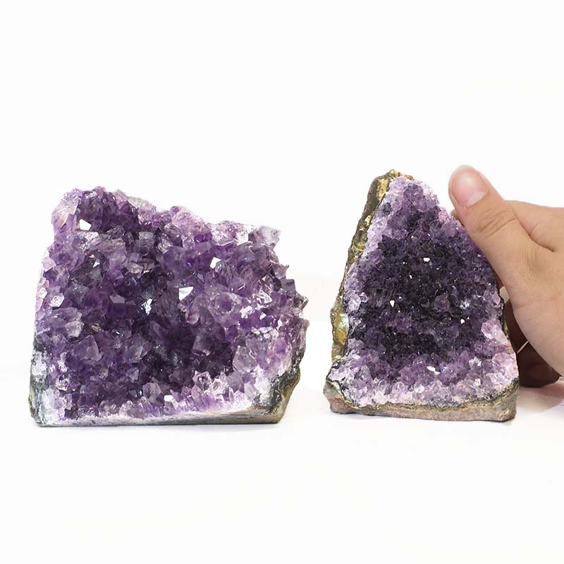 1.14kg Amethyst Crystal Geode Specimen Set 2 Pieces J1620 4 Amethyst Crystal Geode Specimen Set 2 Pieces J1620 | Himalayan Salt Factory