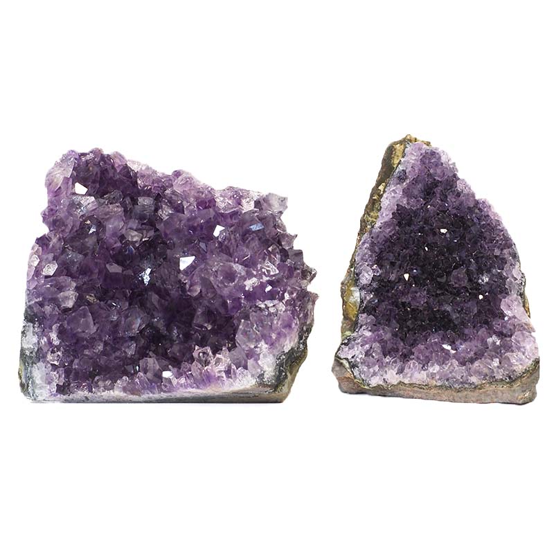 1.14kg Amethyst Crystal Geode Specimen Set 2 Pieces J1620 3 Amethyst Crystal Geode Specimen Set 2 Pieces J1620 | Himalayan Salt Factory