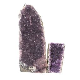Amethyst Crystal Geode Specimen Set 2 Pieces J1622 | Himalayan Salt Factory