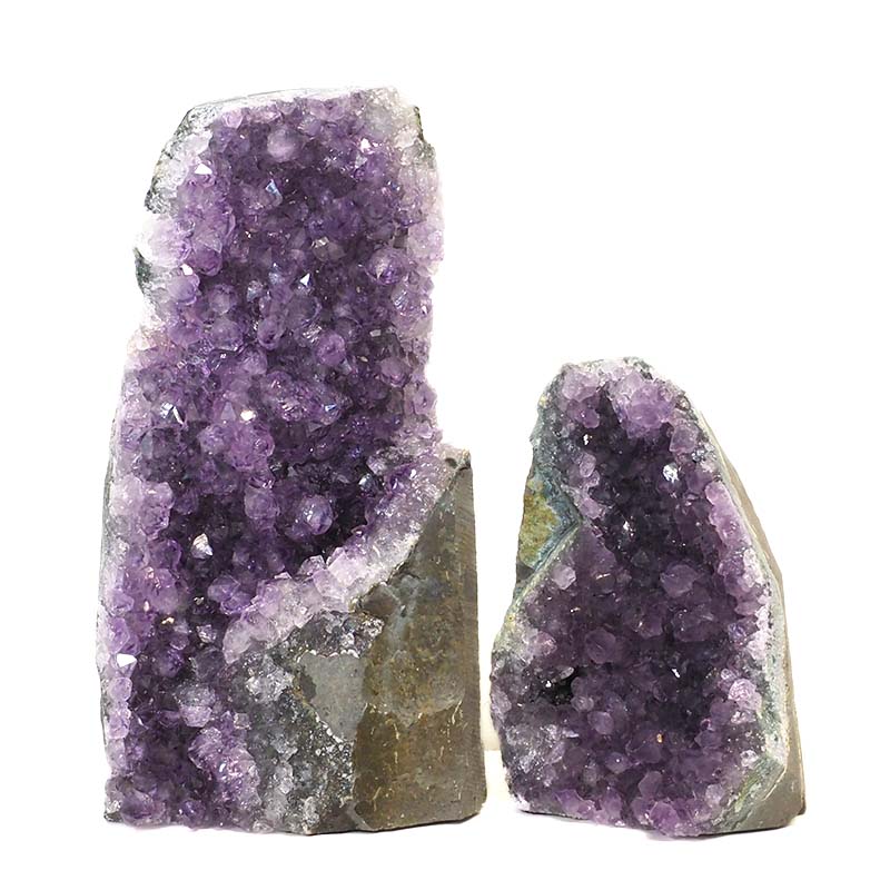 1.6kg Amethyst Crystal Geode Specimen Set 2 Pieces J1625 3 Amethyst Crystal Geode Specimen Set 2 Pieces J1625 | Himalayan Salt Factory