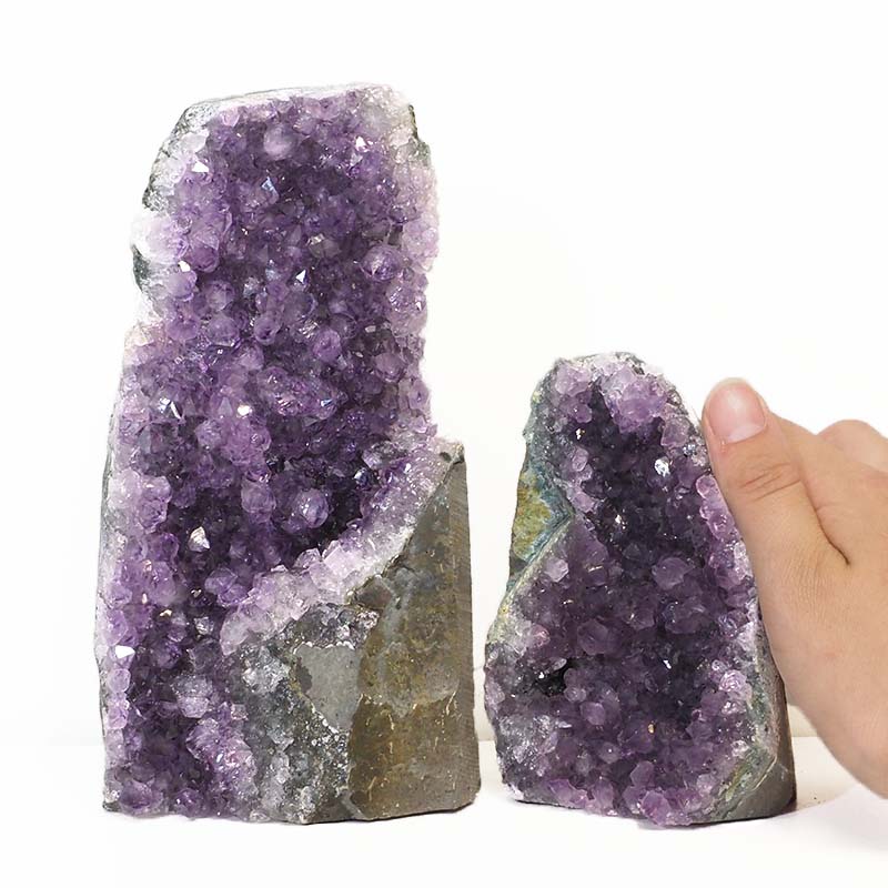 1.6kg Amethyst Crystal Geode Specimen Set 2 Pieces J1625 4 Amethyst Crystal Geode Specimen Set 2 Pieces J1625 | Himalayan Salt Factory