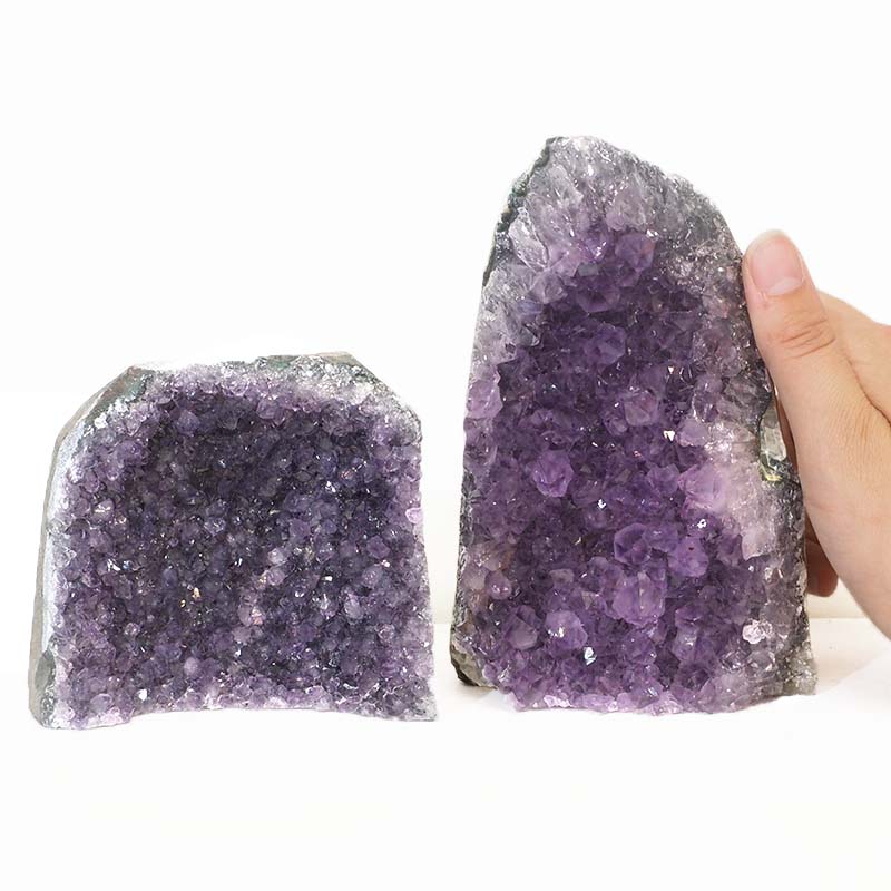 1.45kg Amethyst Crystal Geode Specimen Set 2 Pieces J1626 4 Amethyst Crystal Geode Specimen Set 2 Pieces J1626 | Himalayan Salt Factory
