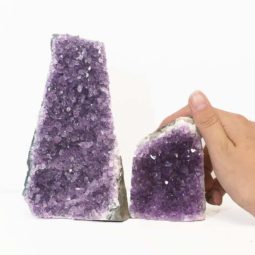 1.11kg Amethyst Crystal Geode Specimen Set 2 Pieces J1627 6 Amethyst Crystal Geode Specimen Set 2 Pieces J1627 | Himalayan Salt Factory