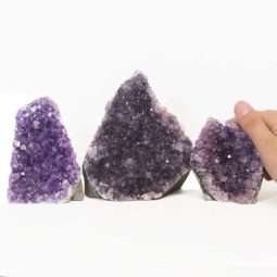 Amethyst Crystal Geode Specimen Set 3 Pieces J1631 | Himalayan Salt Factory