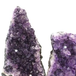 Amethyst Crystal Geode Specimen Set 2 Pieces J1633 | Himalayan Salt Factory