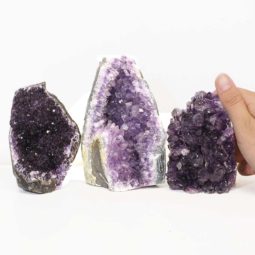 1.4kg Amethyst Crystal Geode Specimen Set 3 Pieces J1634 6 Amethyst Crystal Geode Specimen Set 2 Pieces J1634 | Himalayan Salt Factory