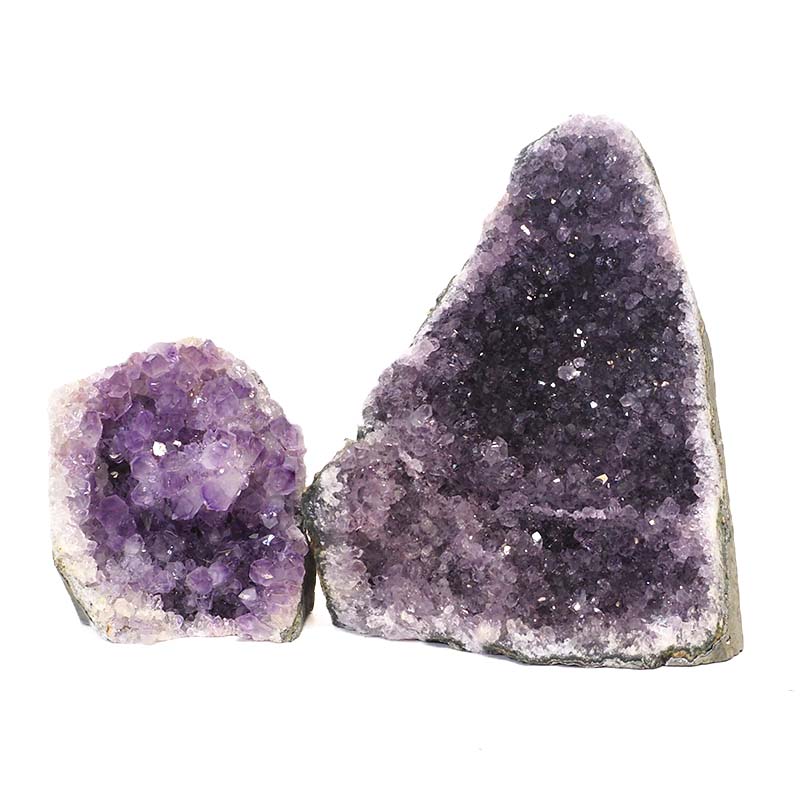 1.57kg Amethyst Crystal Geode Specimen Set 2 Pieces J1636 3 Amethyst Crystal Geode Specimen Set 2 Pieces J1636 | Himalayan Salt Factory