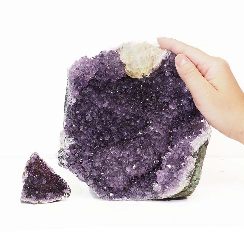 2.94kg Amethyst Crystal Geode Specimen Set 2 Pieces P01 4 Amethyst Crystal Geode Specimen Set 2 Pieces P01 | Himalayan Salt Factory