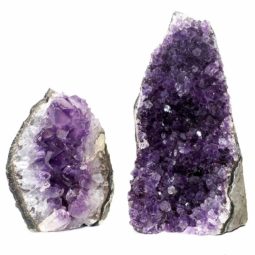 Amethyst Crystal Geode Specimen Set 2 Pieces P04 | Himalayan Salt Factory