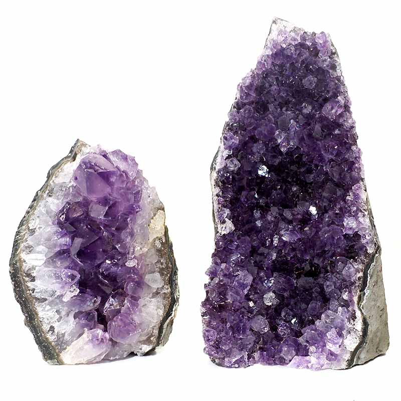 1.10kg Amethyst Crystal Geode Specimen Set 2 Pieces P04 3 Amethyst Crystal Geode Specimen Set 2 Pieces P04 | Himalayan Salt Factory