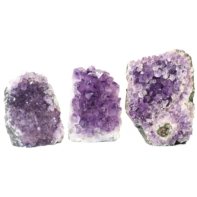 1.11kg Amethyst Crystal Geode Specimen Set 3 Pieces P12 3 Amethyst Crystal Geode Specimen Set 2 Pieces P12 | Himalayan Salt Factory