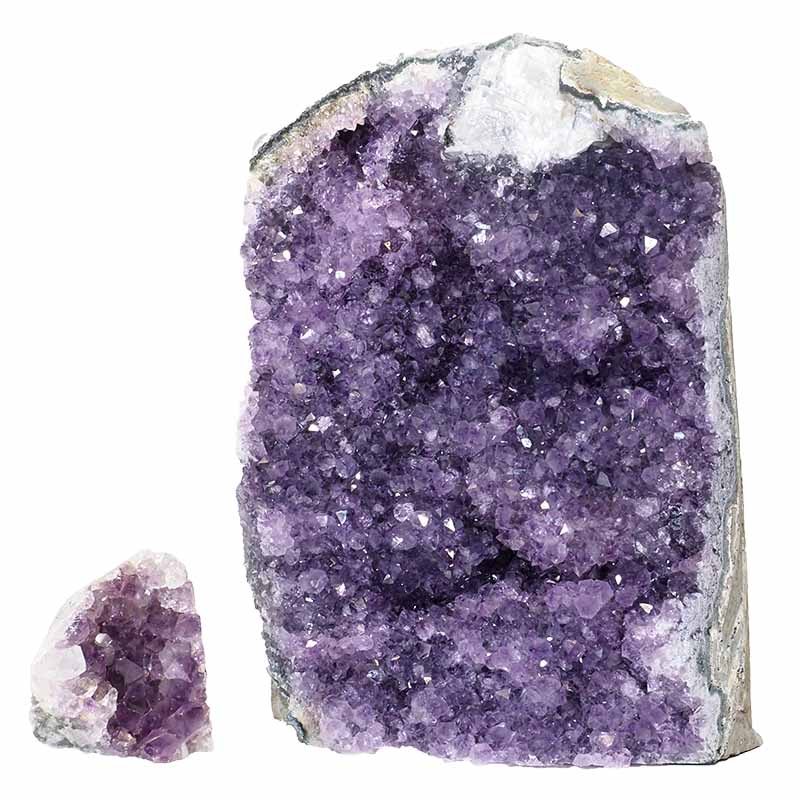 2.99kg Amethyst Crystal Geode Specimen Set 2 Pieces P14 3 Amethyst Crystal Geode Specimen Set 2 Pieces P14 | Himalayan Salt Factory
