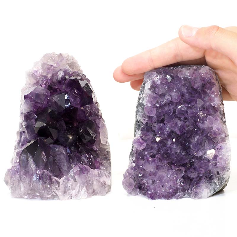 1.83kg Amethyst Crystal Geode Specimen Set 2 Pieces P15 4 Amethyst Crystal Geode Specimen Set 2 Pieces P15 | Himalayan Salt Factory