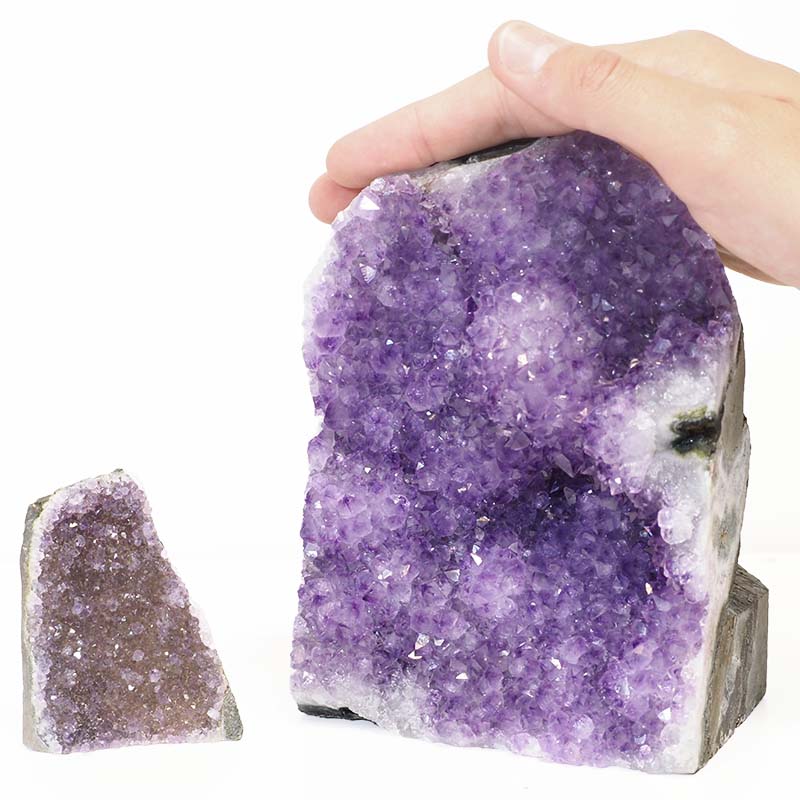 1.80kg Amethyst Crystal Geode Specimen Set 2 Pieces P16 4 Amethyst Crystal Geode Specimen Set 2 Pieces P16 | Himalayan Salt Factory