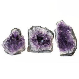 Amethyst Crystal Geode Specimen Set 2 Pieces P18 | Himalayan Salt Factory