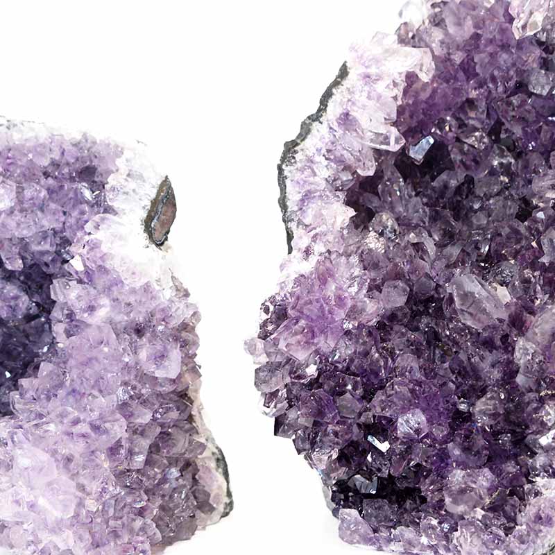 1.63kg Amethyst Crystal Geode Specimen Set 2 Pieces P19 5 Amethyst Crystal Geode Specimen Set 2 Pieces P19 | Himalayan Salt Factory