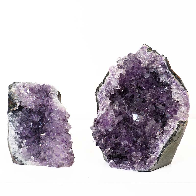 1.63kg Amethyst Crystal Geode Specimen Set 2 Pieces P19 3 Amethyst Crystal Geode Specimen Set 2 Pieces P19 | Himalayan Salt Factory