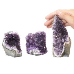 Amethyst Crystal Geode Specimen Set 2 Pieces P22 | Himalayan Salt Factory