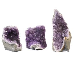 Amethyst Crystal Geode Specimen Set 2 Pieces P22 | Himalayan Salt Factory