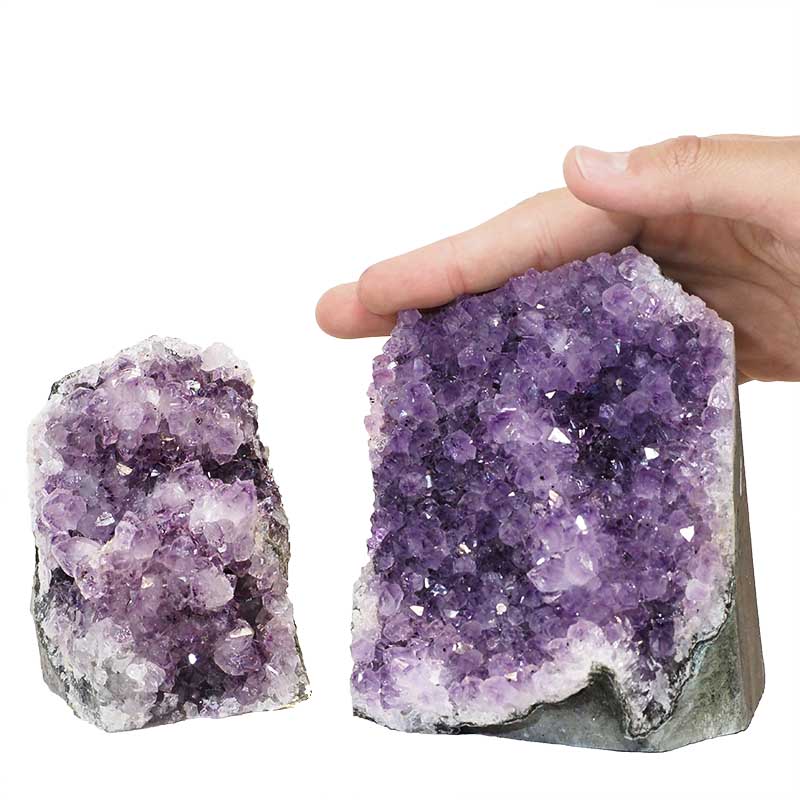 1.64kg Amethyst Crystal Geode Specimen Set 2 Pieces P28 4 Amethyst Crystal Geode Specimen Set 2 Pieces P28 | Himalayan Salt Factory