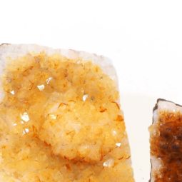 Citrine Crystal Geode Specimen Set 2 Pieces J1639 | Himalayan Salt Factory