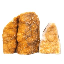 Citrine Crystal Geode Specimen Set 2 Pieces J1640 | Himalayan Salt Factory