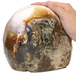 Natural Brazilian River Agate Crystal Lamp J1543 | Himalayan Salt Factory