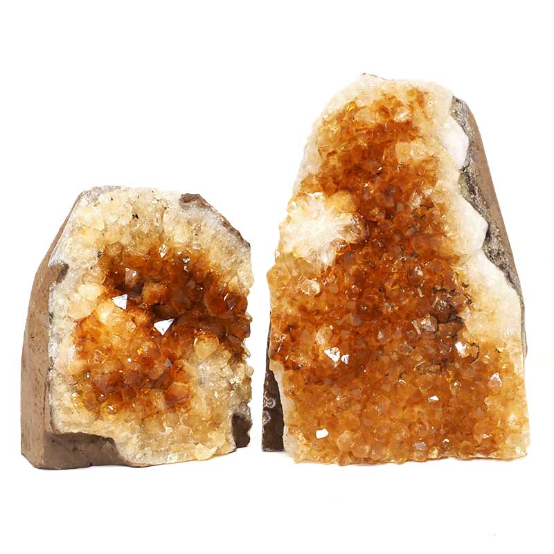 1.81kg Citrine Crystal Geode Specimen Set 2 Pieces DS530 3 Natural Citrine Geode Specimen Set 2 Pieces DS530 | Himalayan Salt Factory