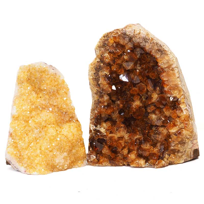 1.69kg Citrine Crystal Geode Specimen Set 2 Pieces S693 3 Natural Citrine Geode Specimen Set 2 Pieces S693 | Himalayan Salt Factory
