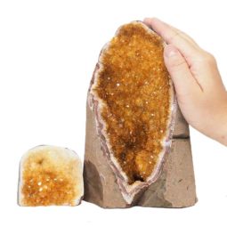 3.01kg Citrine Crystal Geode Specimen Set 2 Pieces S695 6 Natural Citrine Geode Specimen Set 2 Pieces S695 | Himalayan Salt Factory