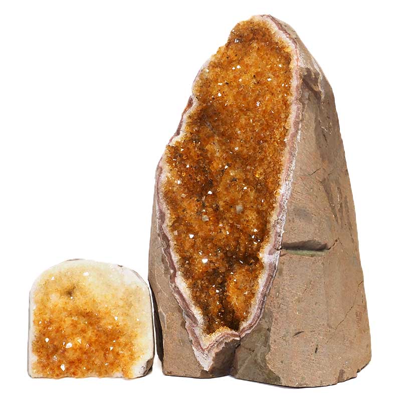 3.01kg Citrine Crystal Geode Specimen Set 2 Pieces S695 5 Natural Citrine Geode Specimen Set 2 Pieces S695 | Himalayan Salt Factory