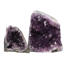 Amethyst Crystal Geode Specimen Set 2 Pieces J1683 | Himalayan Salt Factory