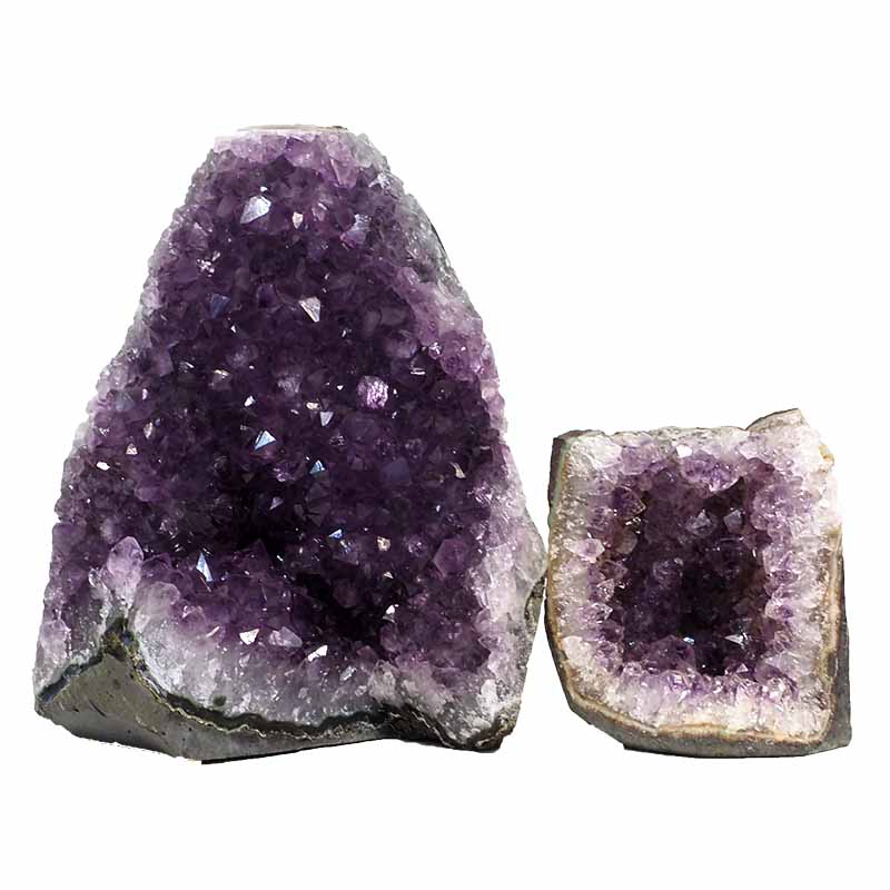 1.66kg Amethyst Crystal Geode Specimen Set 2 Pieces J1690 3 Amethyst Crystal Geode Specimen Set 2 Pieces J1690 | Himalayan Salt Factory