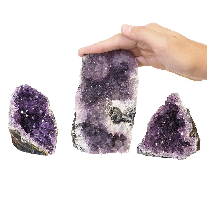 1.49kg Amethyst Crystal Geode Specimen Set 3 Pieces P101 4 Amethyst Crystal Geode Specimen Set 2 Pieces P101 | Himalayan Salt Factory