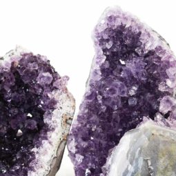 Amethyst Crystal Geode Specimen Set 2 Pieces P102 | Himalayan Salt Factory