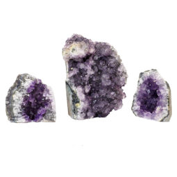 Amethyst Crystal Geode Specimen Set 2 Pieces P104 | Himalayan Salt Factory