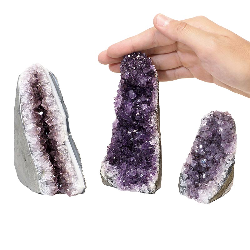 1.2kg Amethyst Crystal Geode Specimen Set 3 Pieces P111 4 Amethyst Crystal Geode Specimen Set 2 Pieces P111 | Himalayan Salt Factory