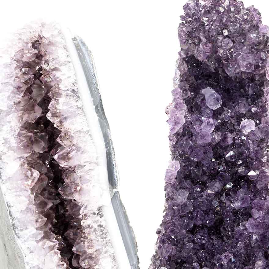1.2kg Amethyst Crystal Geode Specimen Set 3 Pieces P111 5 Amethyst Crystal Geode Specimen Set 2 Pieces P111 | Himalayan Salt Factory