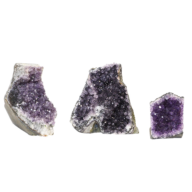 1.11kg Amethyst Crystal Geode Specimen Set 3 Pieces P115 3 Amethyst Crystal Geode Specimen Set 2 Pieces P115 | Himalayan Salt Factory
