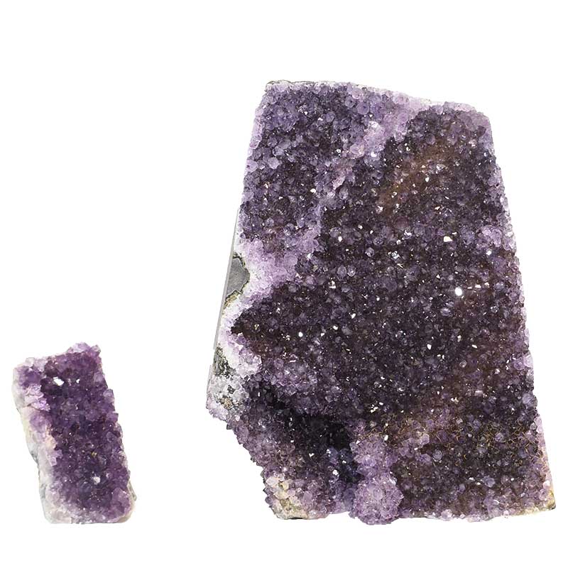 2.42kg Amethyst Crystal Geode Specimen Set 2 Pieces P118 3 Amethyst Crystal Geode Specimen Set 2 Pieces P118 | Himalayan Salt Factory