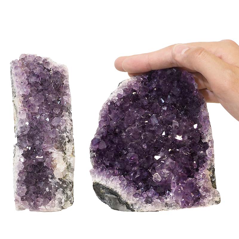 1.77kg Amethyst Crystal Geode Specimen Set 2 Pieces P126 4 Amethyst Crystal Geode Specimen Set 2 Pieces P126 | Himalayan Salt Factory