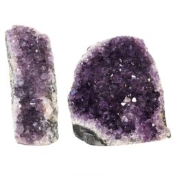 Amethyst Crystal Geode Specimen Set 2 Pieces P126 | Himalayan Salt Factory