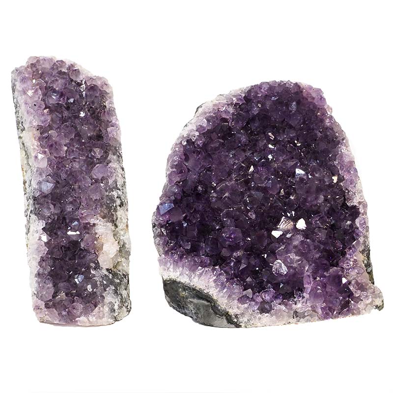 1.77kg Amethyst Crystal Geode Specimen Set 2 Pieces P126 3 Amethyst Crystal Geode Specimen Set 2 Pieces P126 | Himalayan Salt Factory