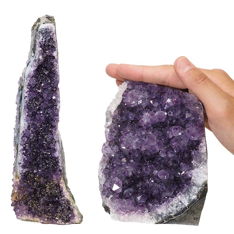 1.68kg Amethyst Crystal Geode Specimen Set 2 Pieces P127 5 Amethyst Crystal Geode Specimen Set 2 Pieces P127 | Himalayan Salt Factory