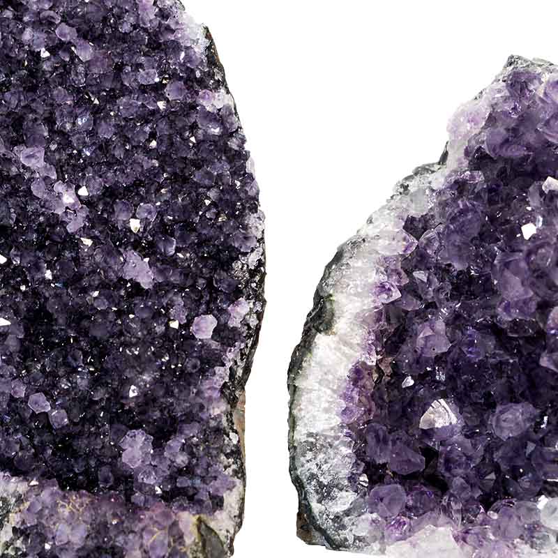 1.59kg Amethyst Crystal Geode Specimen Set 2 Pieces P128 5 Amethyst Crystal Geode Specimen Set 2 Pieces P128 | Himalayan Salt Factory