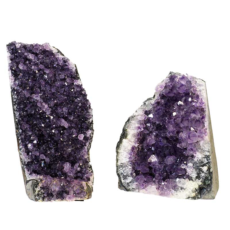 1.59kg Amethyst Crystal Geode Specimen Set 2 Pieces P128 3 Amethyst Crystal Geode Specimen Set 2 Pieces P128 | Himalayan Salt Factory