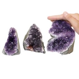 1.44kg Amethyst Crystal Geode Specimen Set 3 Pieces P131 6 Amethyst Crystal Geode Specimen Set 2 Pieces P131 | Himalayan Salt Factory